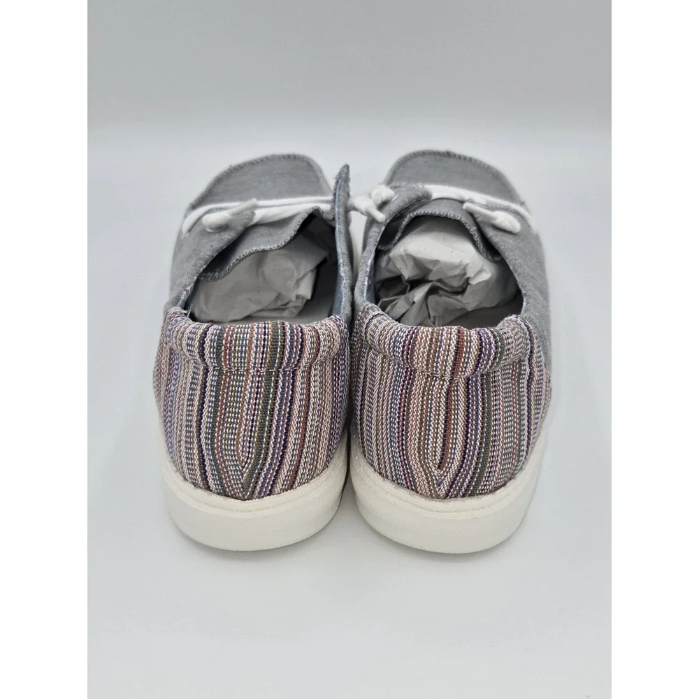 Jellypop Los Angeles Casual Canvas‎ Boat Shoes Gray Comfort Slip-On Loafers